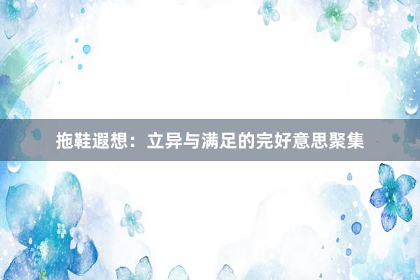 拖鞋遐想：立异与满足的完好意思聚集